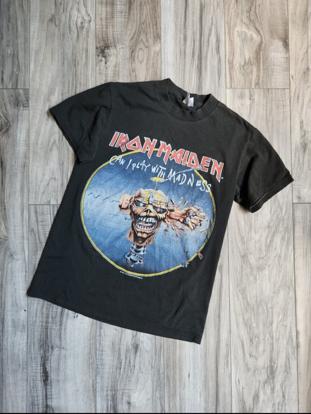 Authentic Vintage Iron Maiden Band Tee, 7th Son: size Small (1988)